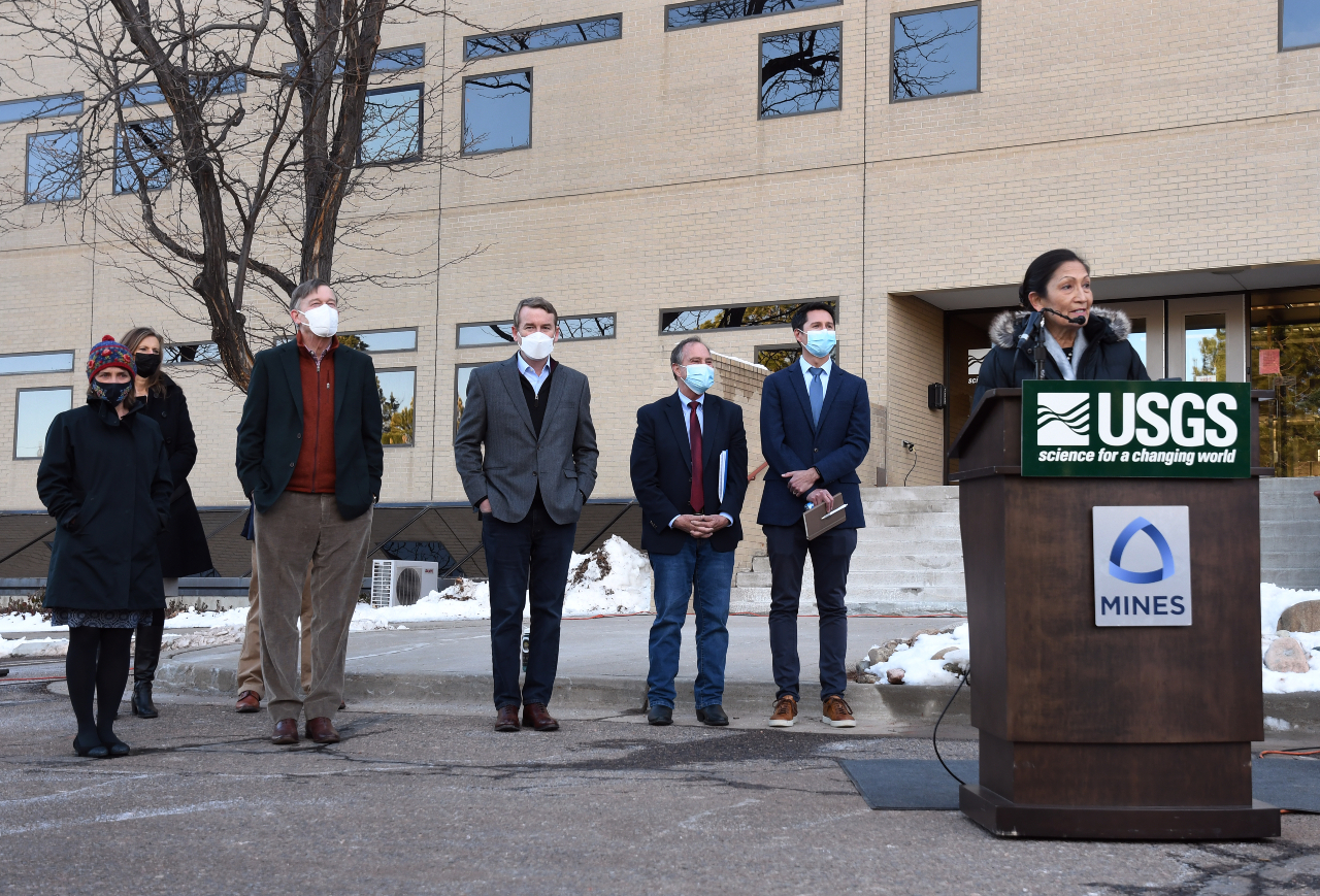 Colorado School Of Mines Welcomes New USGS Facility Funded By   Mines Haaland 2 18 2022155 0 