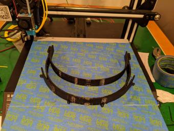 Face shield headband off the printer