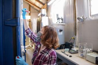 Sadie Jonson working in the lab