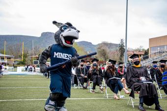 Mines mascot Blaster