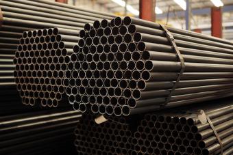 Stock image of steel pipes