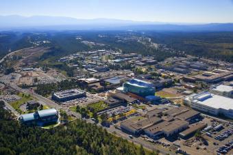 Aerial shot of Los Alamos National Laboratory