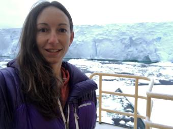 Tasha Snow at Thwaites in Antarctica