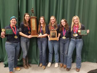 Group photo of winning Mines mining competition team