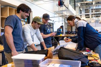 Capstone students work in Thorson Design Center