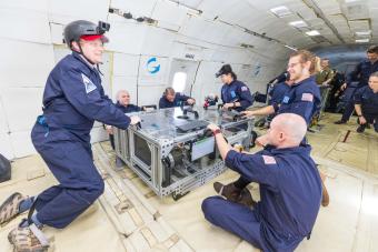 Mines team tests bioreactor on parabolic flight