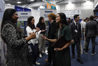 Students speak with employers at Mines Career Days