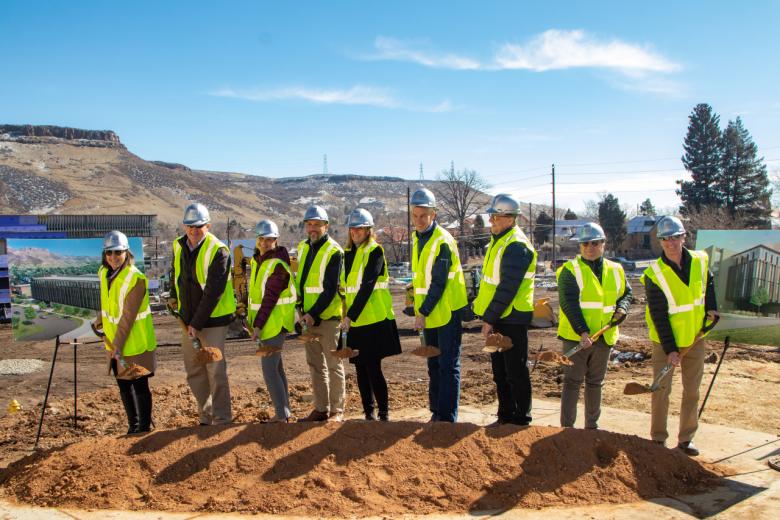 Colorado School Of Mines Breaks Ground On New Classroom Building   Groundbreaking Parkinggarage March2023 Spivic 8834 