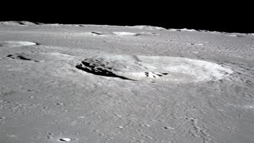 NASA photo of crater on the Moon's surface