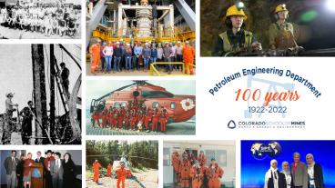Photo collage of petroleum engineering through the years