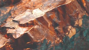 macro view of copper