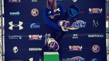 Moe Sweet, after winning her division for Halfpipe at USASA Nationals at Copper Mountain. (Photo Credit: Moe Sweet)