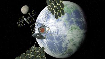 NASA rendering of what space-based solar power could look like