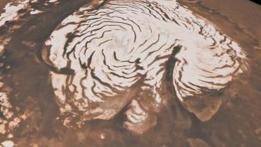 NASA image of Mars' northern ice cap