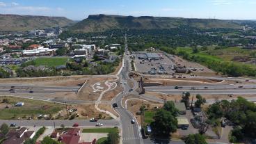 Aerial photo of new interchange at U.S. 6 and 19th Street in Golden