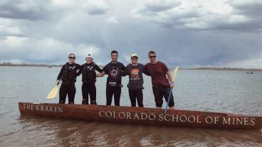 The 2019 Mines Concrete Canoe team at regionals