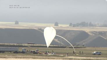 EUSO Super Pressure Balloon is inflated for launch.