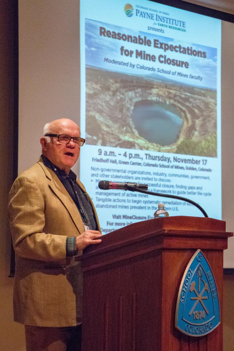 David Holm, Executive Director of the Clear Creek Watershed Foundation addresses the summit attendees.